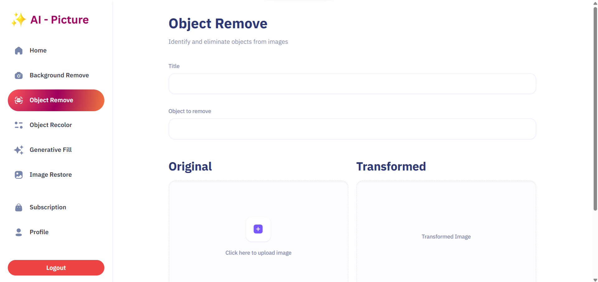 Remove Object Page and Result