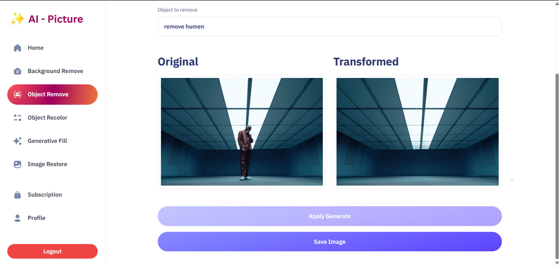 Remove Object Page and Result